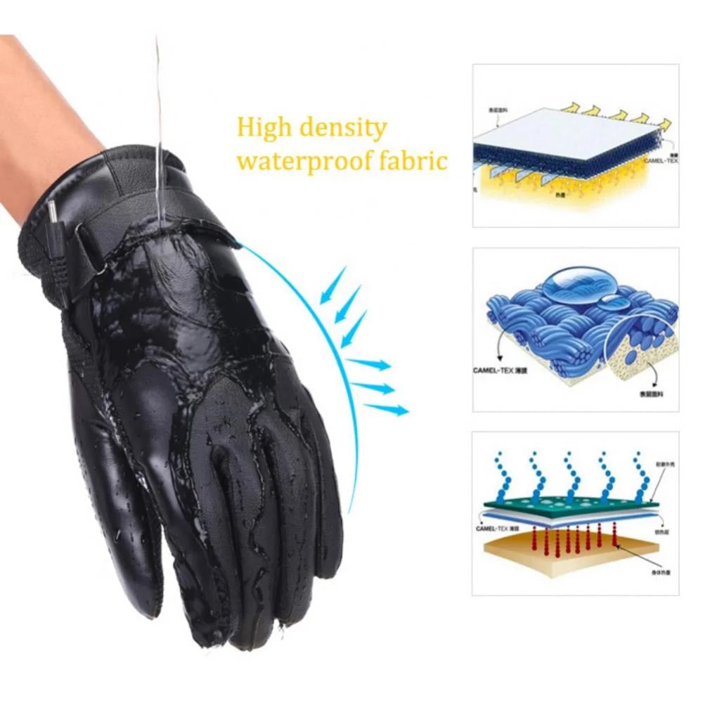 USB 3 Mode Heated Thermal Waterproof Touchscreen Gloves X33453