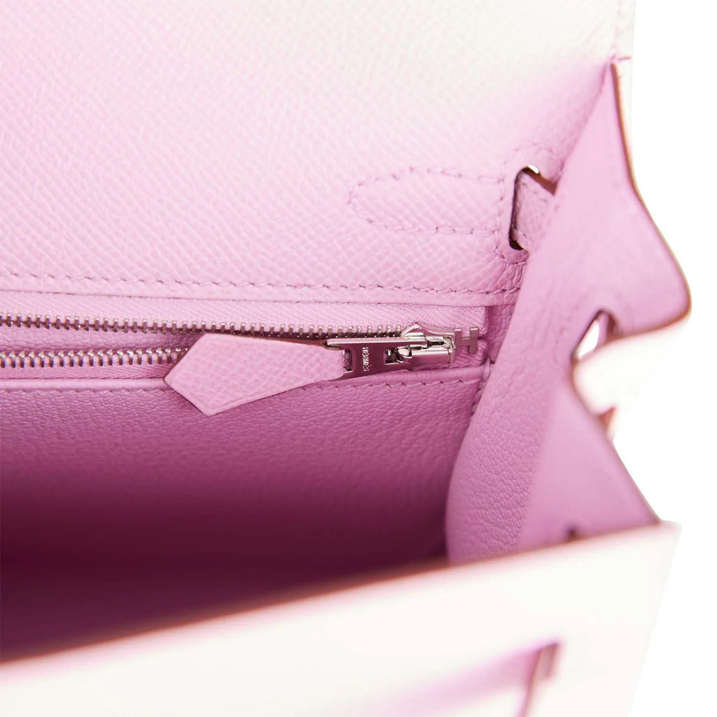 Mauve Sylvestre Epsom Palladium Hardware Kelly Sellier 25 K275