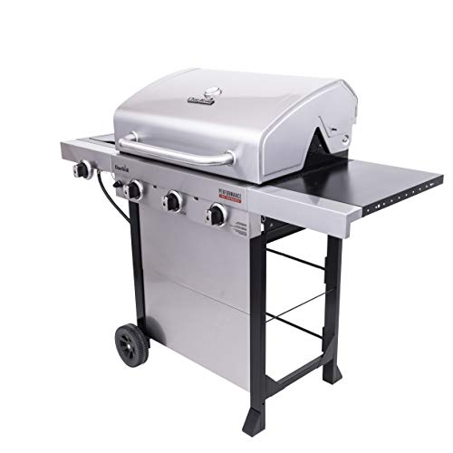3-Burner Propane Gas Stainless Steel Grill with Side Burner Cart V372631