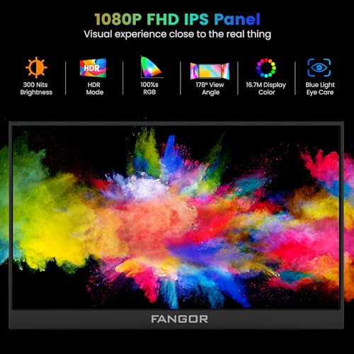 15.6" FHD 1080P HDR IPS Portable Monitor V43690