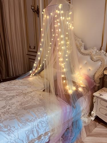 White Dome Mosquito Net Bed Canopy for King Full Queen Size C75119