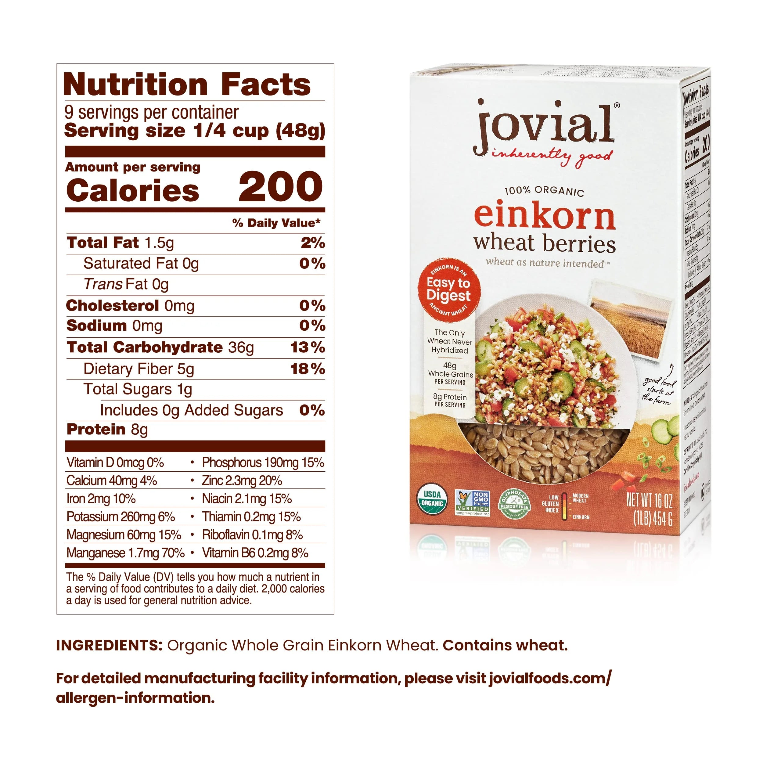 Organic Wheat Berries 16 Oz 3 Pack D63267