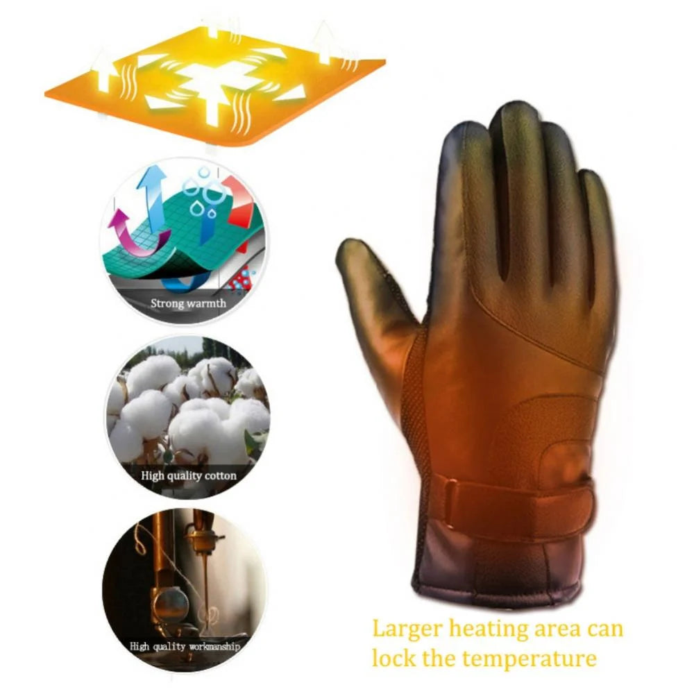 USB 3 Mode Heated Thermal Waterproof Touchscreen Gloves X33453