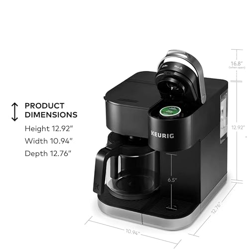 Black Single Serve & Carafe Coffee Maker with 60oz Reservoir P962971