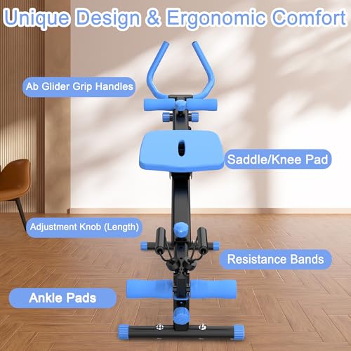 4-in-1 Exercise Equipment Rowing Machine Leg Press Machine Ab Glider Machine Roman Chair Z36537