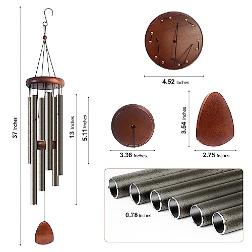 Large Aluminium Wind Chimes 37 Inches White O144692