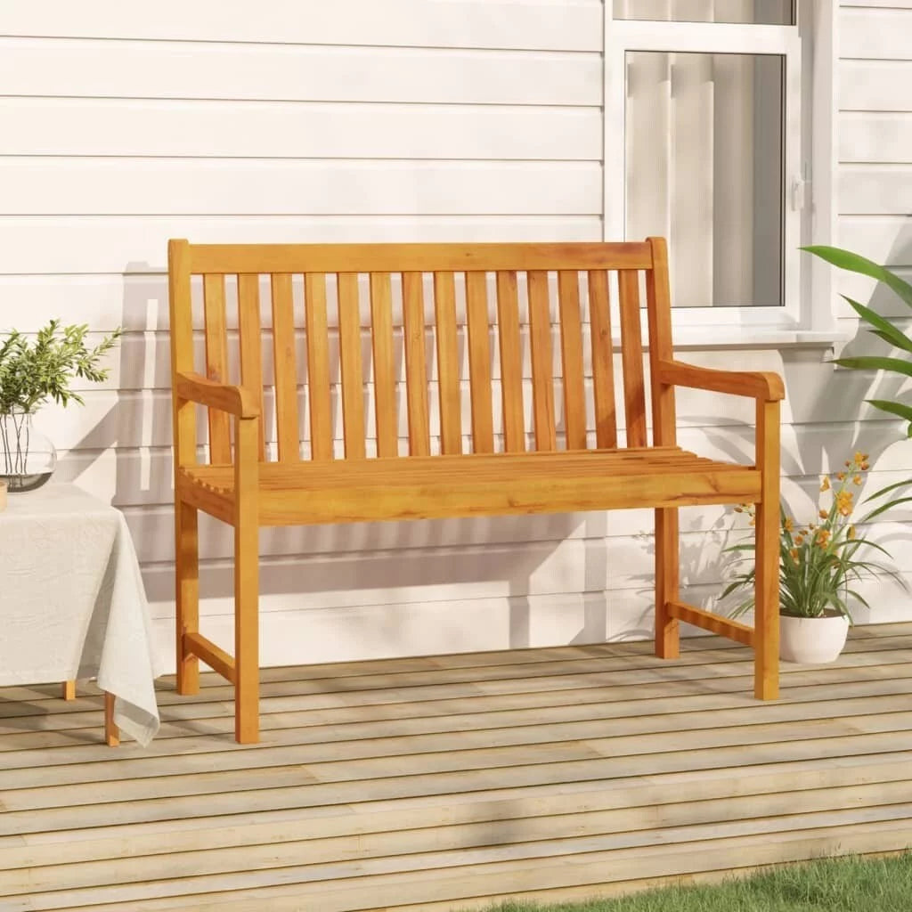 Golden acacia wood patio bench V769201
