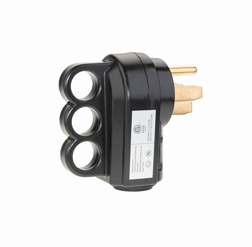 50 AMP 125V/250V 4 Prong Black Electrical Plug A697006