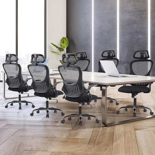 Pink Ergonomic High-Back Mesh Desk Chair with Wheels W189685