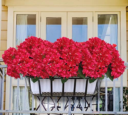 Set of 4 Artificial Bougainvillea Silk Flowers Bouquet (Fuchsia) F677