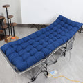 Dark Blue Folding Camping Cot with Pillow and Carry Bag L48897