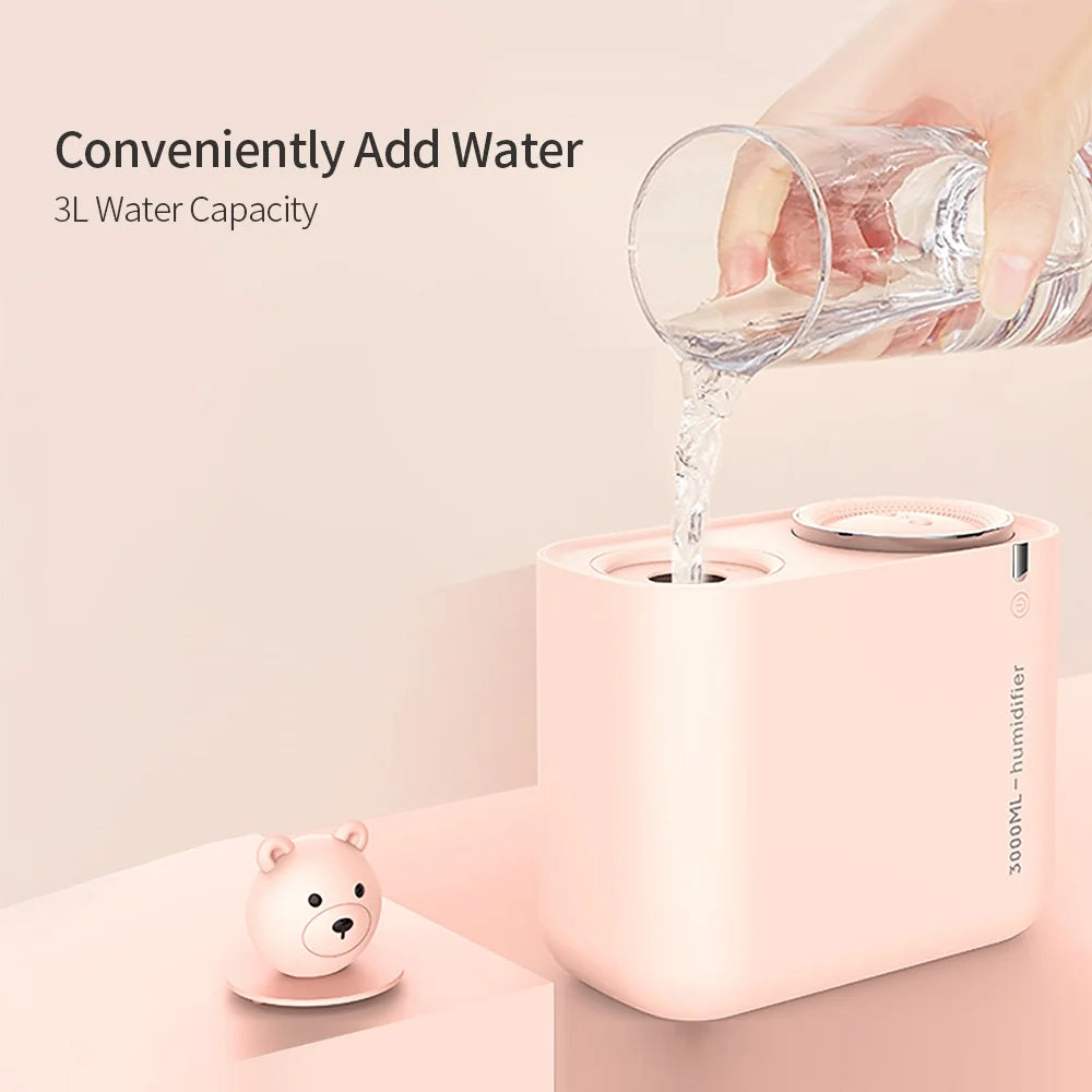 Orange Ultrasonic Humidifier 3L Water Tank D8892