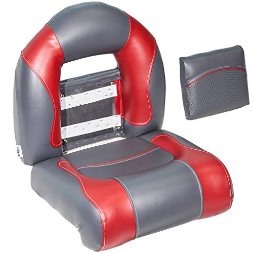 Compact Bass Boat Seats (Charcoal & Blue) X357231