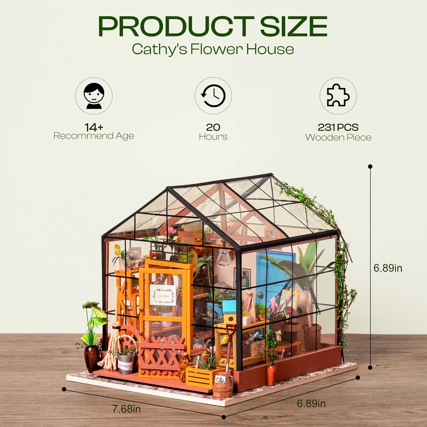 DIY Miniature House Kit with LED Light V173