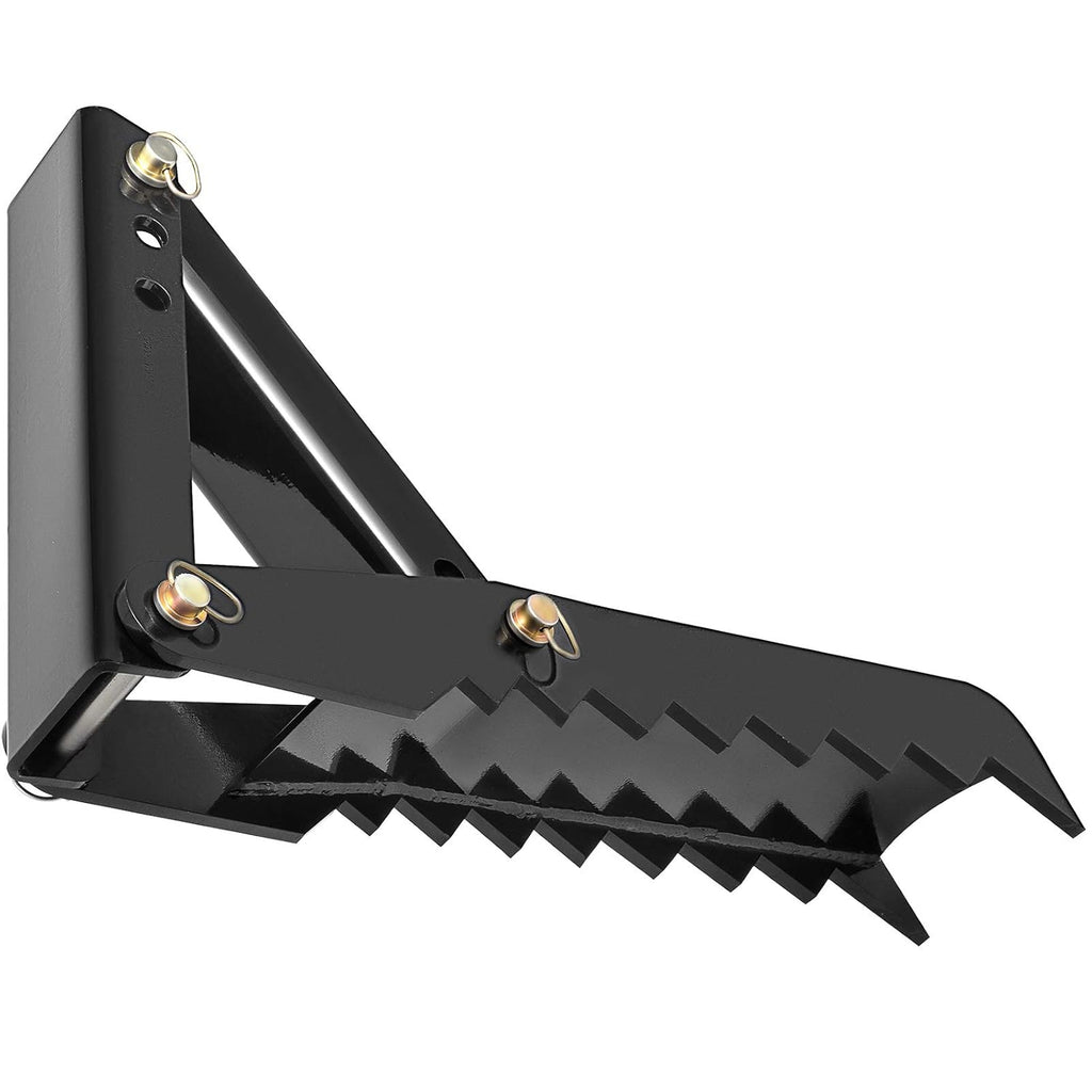 24 Backhoe Thumb, 1/2 Steel Thickness Black Steel Weld On Thumb Attachments with 12mm Bolt-On Design U741878