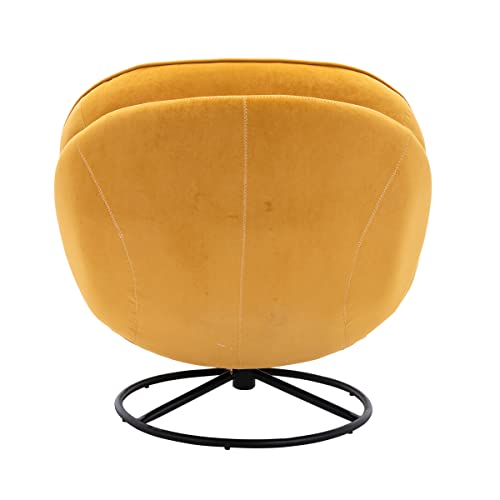 Purple Velvet Swivel Accent Chair with Ottoman Set P271341