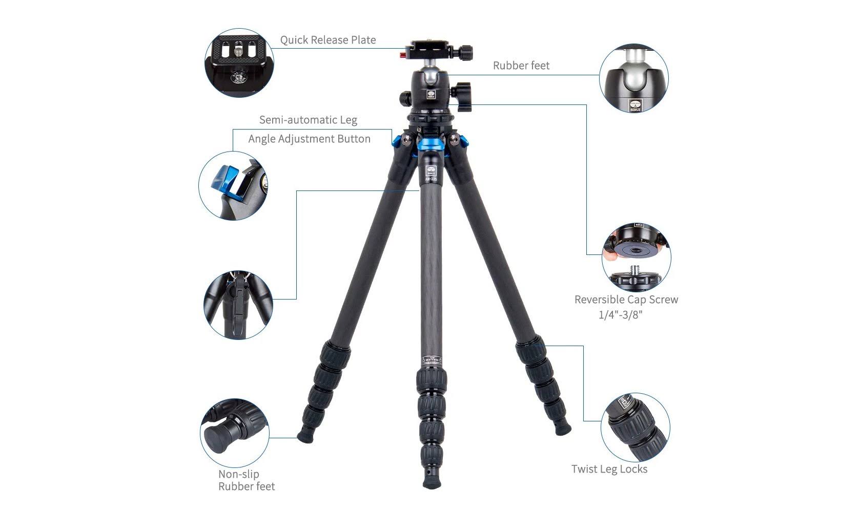 Carbon Fiber Tripod with Ball Head Q373559