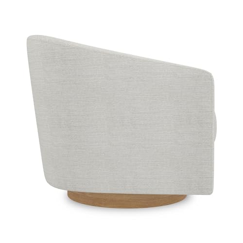 Fog Grey Swivel Barrel-Curved Upholstered Accent Chair J7071