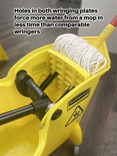 31 QT Yellow Mop Bucket and Wringer Combo on Wheels N461