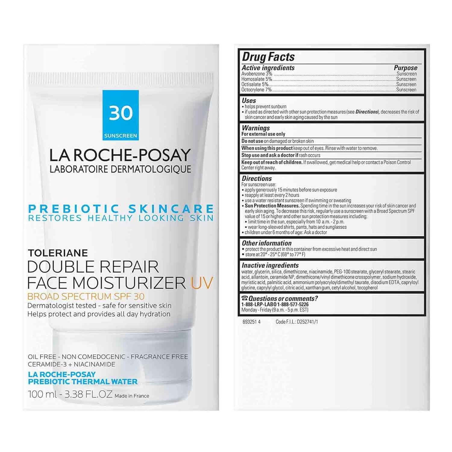 Daily Facial Moisturizer with SPF 30 Niacinamide and Glycerin Oil Free W479