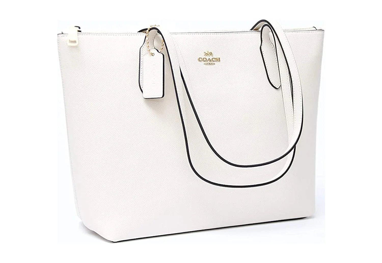 Leather Zip Top Tote E59153