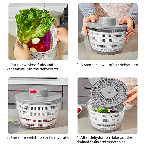 White Electric Salad Spinner L857