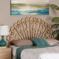 Natural Brown Rattan Queen Size Headboard U9919