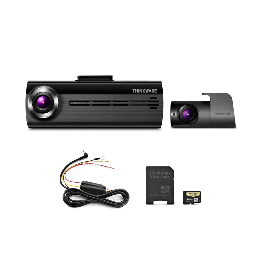 1080p Wi-Fi Dash Cam Bundle with Rear View Camera, Includes 16GB microSD Card and Hardwiring Cable R401
