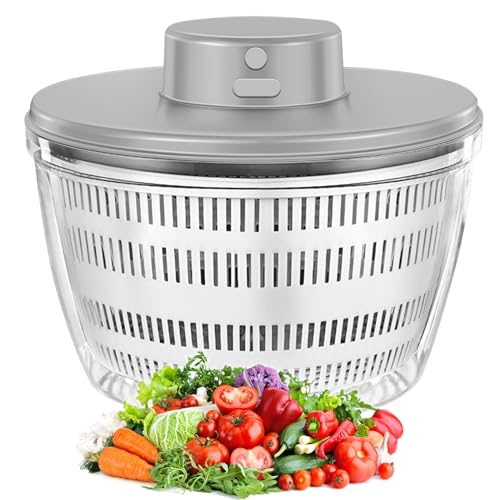 White Electric Salad Spinner L857