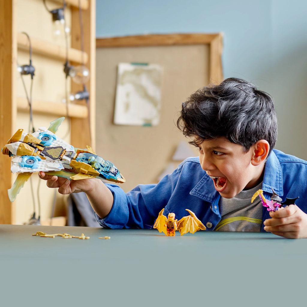 Zane's Golden Dragon Jet Toy Plane Set Z354