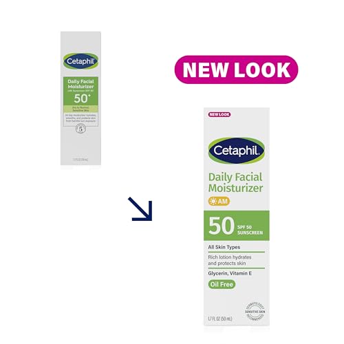 Daily Facial Moisturizer SPF 50, 1.7 Fl Oz (Pack of 2) D61567