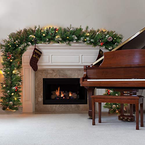 9 FT Pre-lit Christmas Garland with Lights J13126