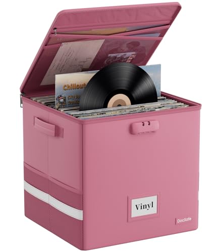 Fireproof Water Resistant Vinyl Record Storage Box with Lock X310