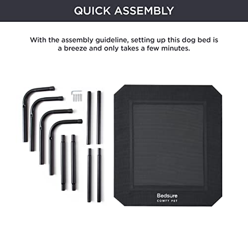 Cooling Elevated Dog Bed with No-Slip Feet and Breathable Mesh B978210