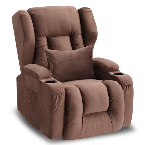 Overstuffed Power Lift Recliner Chair with Massage and Heating M385