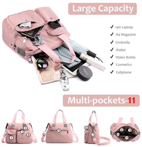 Waterproof Nylon Multi Pocket Shoulder Tote Bag R81394