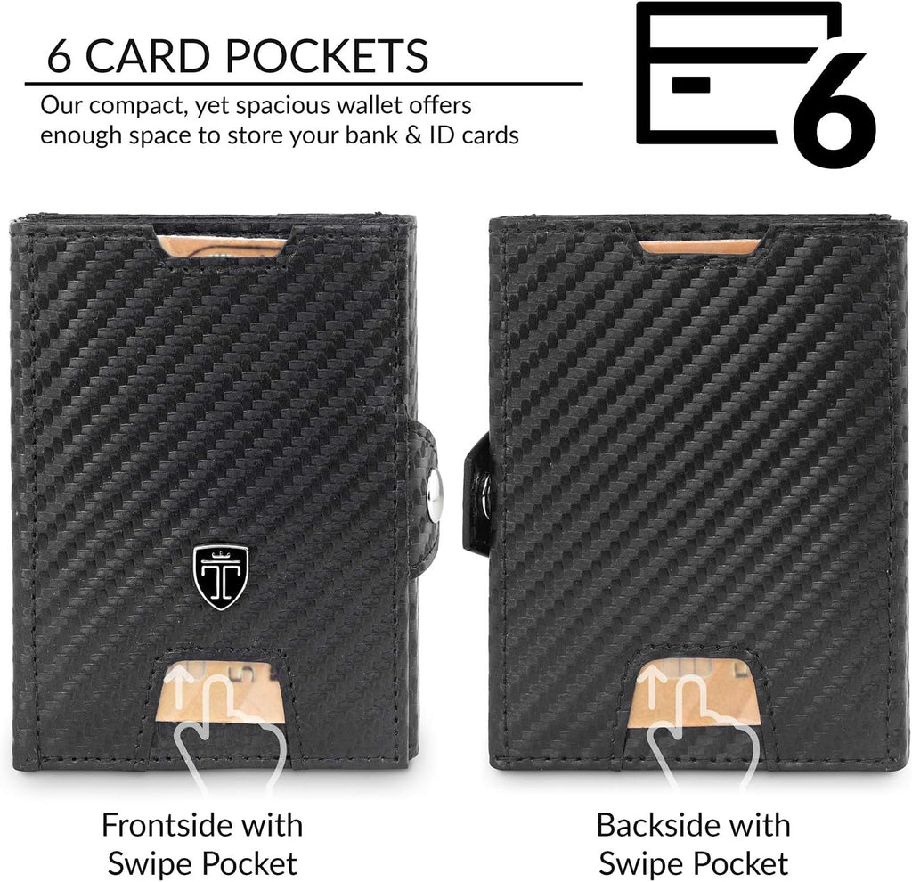 Slim Carbon RFID Minimalist Front Pocket Wallet N78998