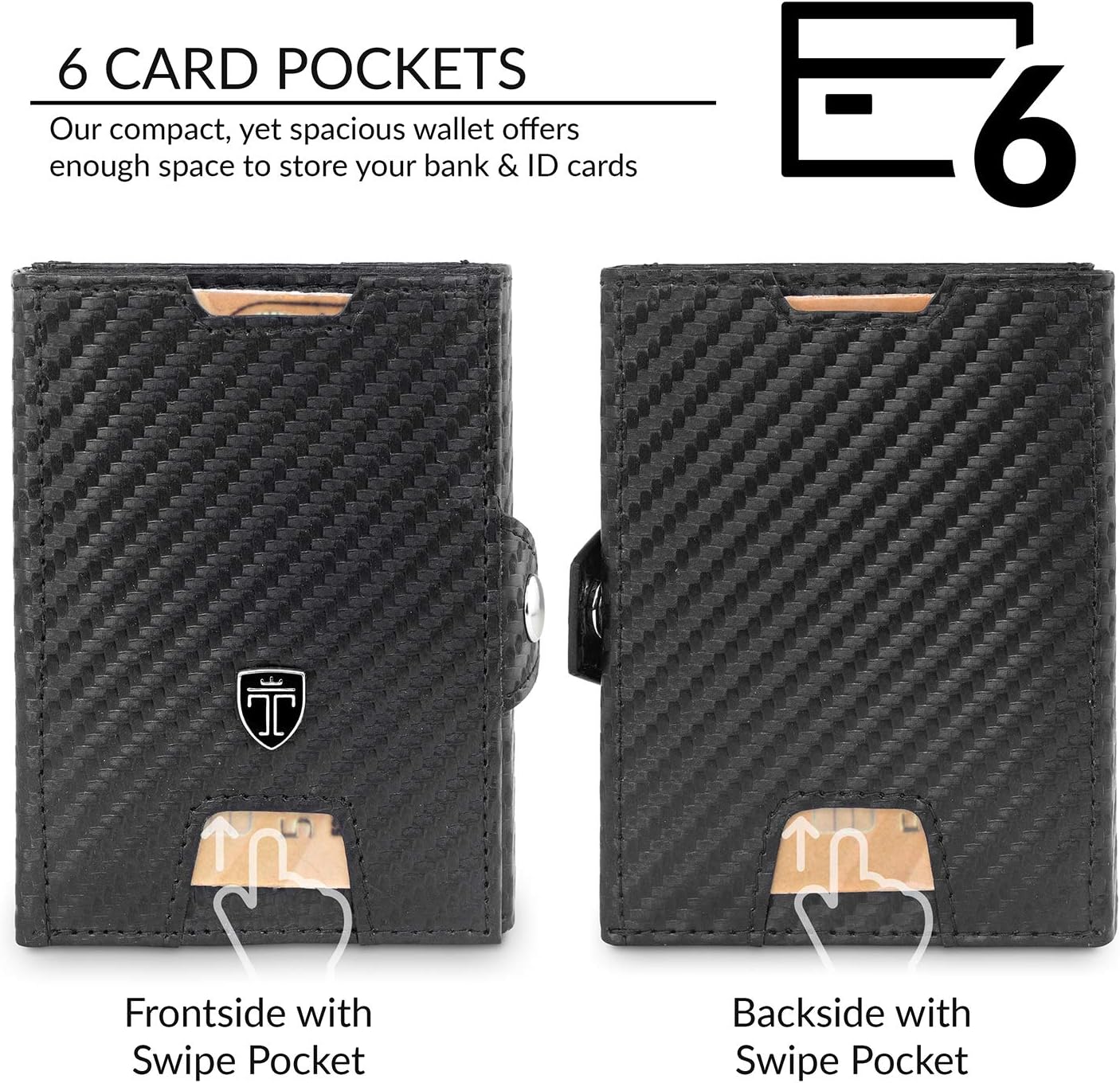 Slim Carbon RFID Minimalist Front Pocket Wallet N78998