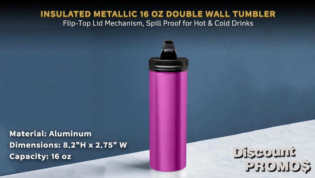 16 Oz Double Wall Tumbler Purple 10 Pack E8318