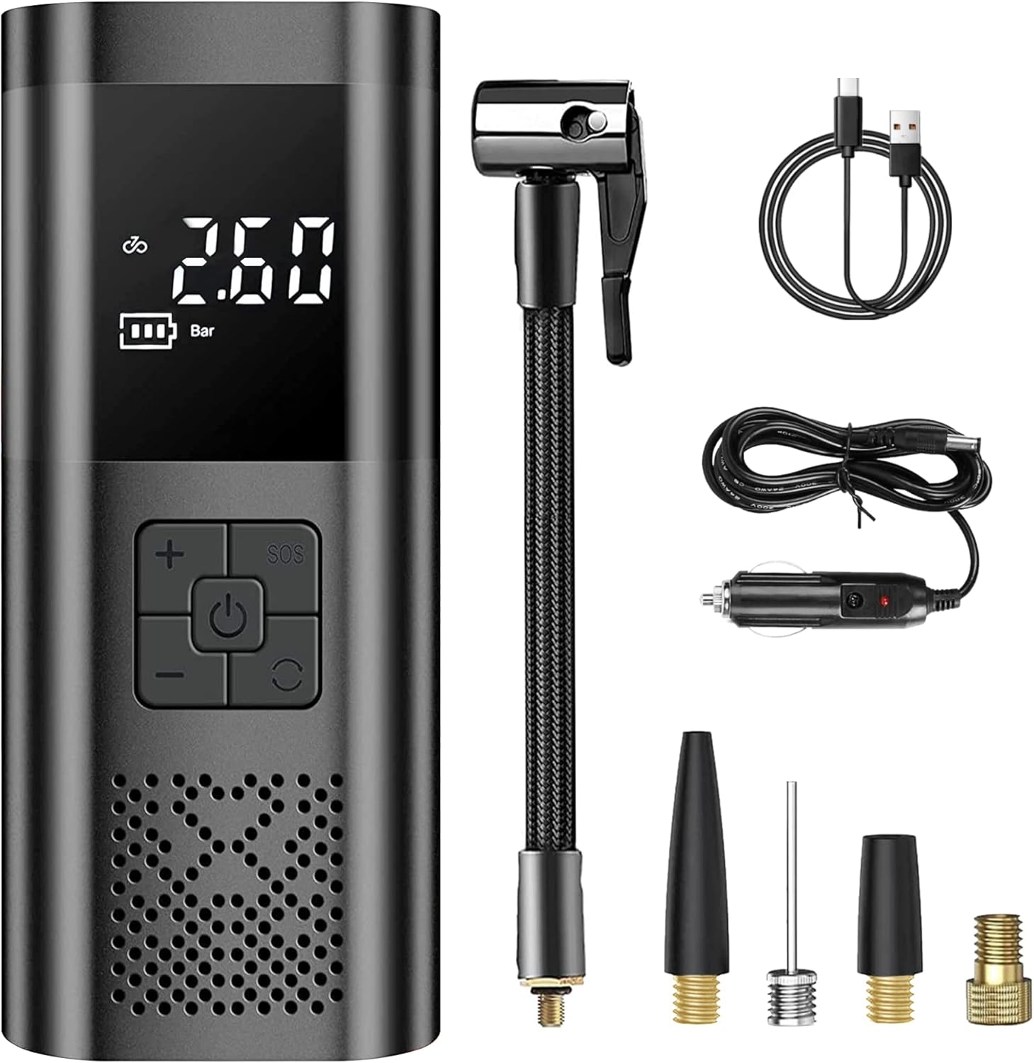 Cordless Portable Tire Inflator Air Compressor with 150PSI Digital Pressure Gauge U473