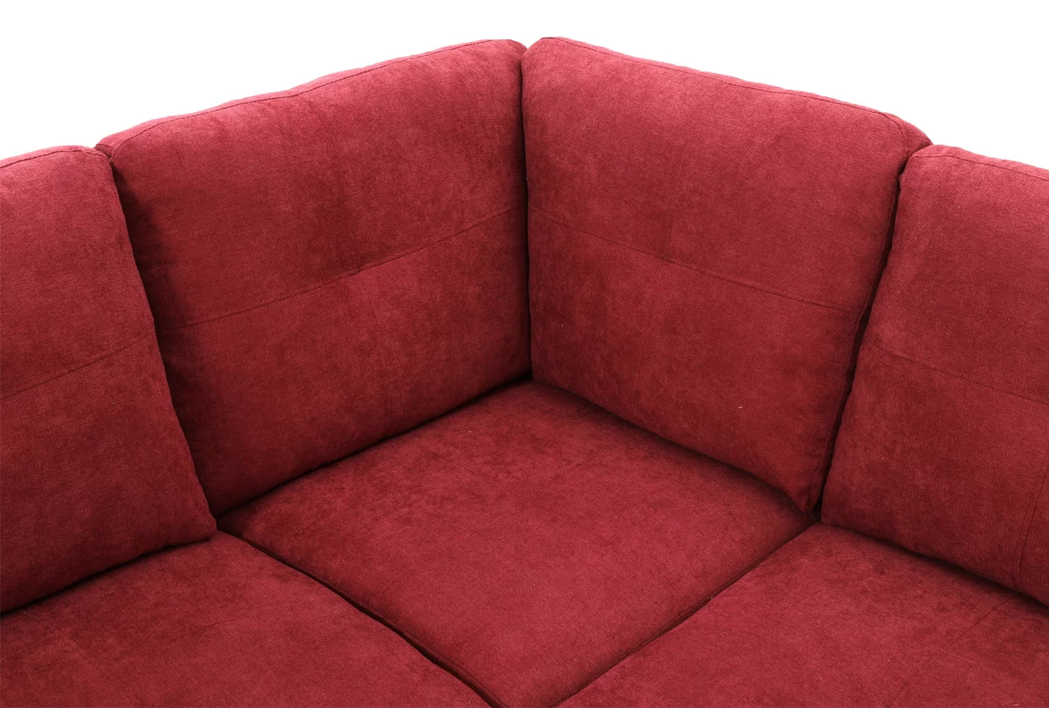 Wine Red L Shaped Sectional Sofa I838
