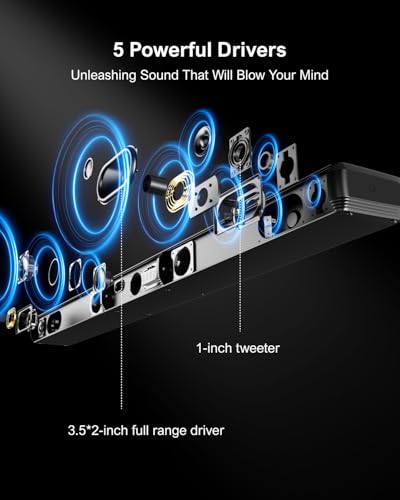 5.0ch Sound Bar with RGB Light, Bluetooth 5.3 E32368