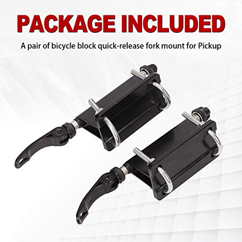 Bike Fork Mount Bicycle Quick-Release Aluminum Alloy Fork Block Mounts 2 Pcs M8010