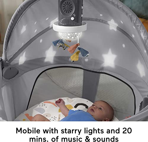 Portable Baby Bassinet with Lights Music & Canopy F279705