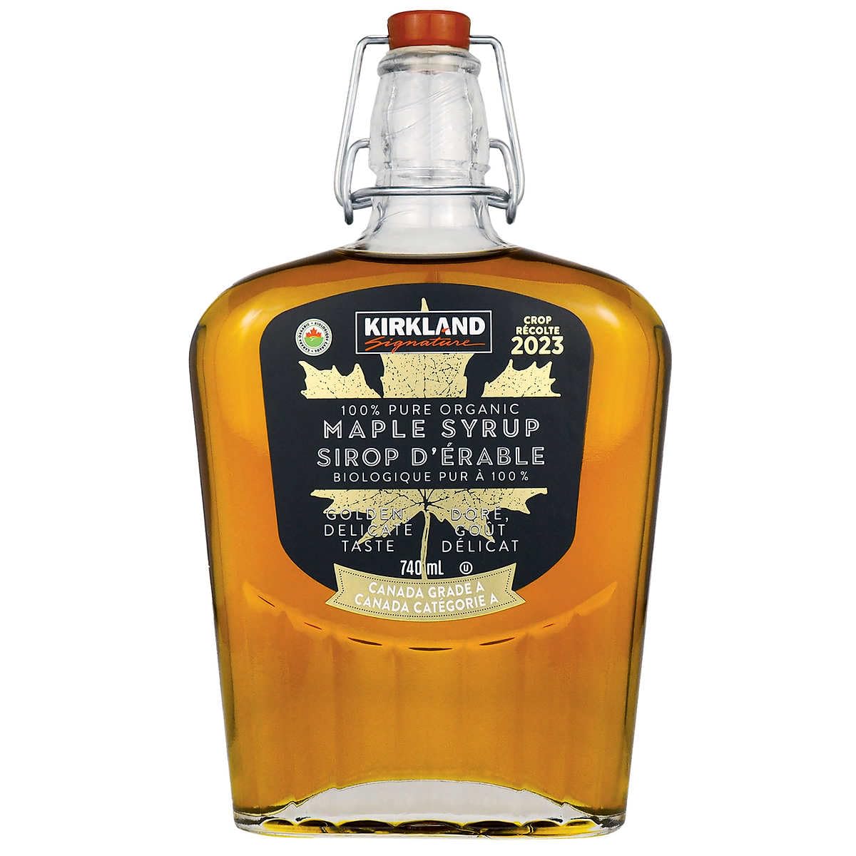 100% Pure Organic Maple Syrup, Canada Grade A, 740mL Bottle N2896