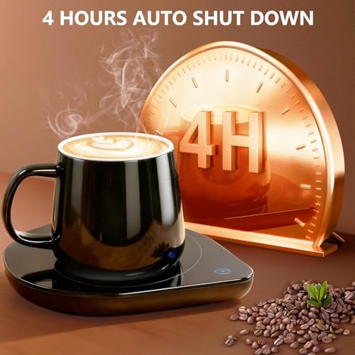 Mug Warmer with Cup Set, Electric Mug Heater with Adjustable Temperature E35158