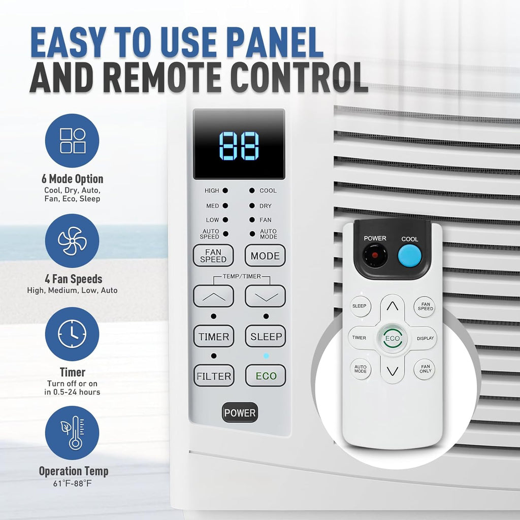 6000 BTU 115V Smart Window AC S9330
