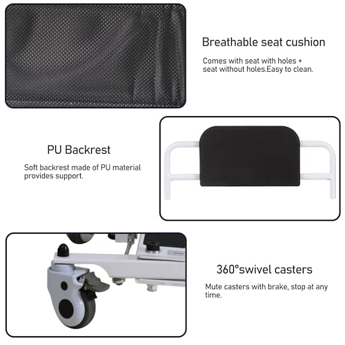 Portable Patient Transfer Chair with Soft Cushion D845947