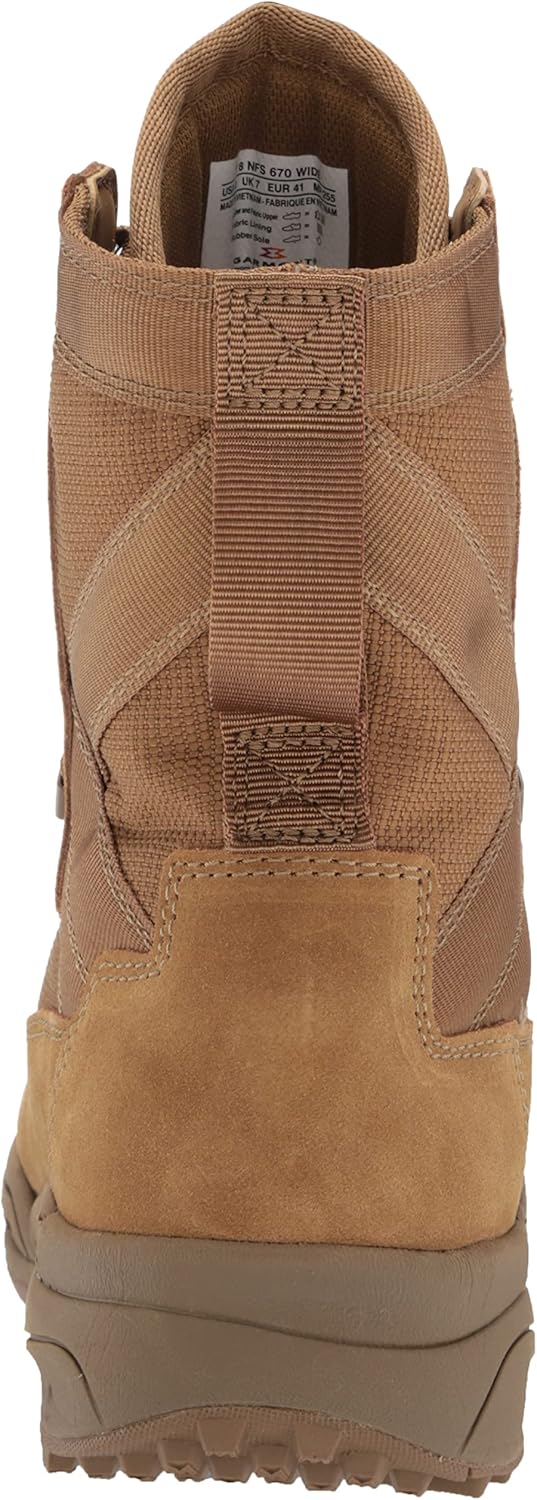 Coyote Suede Leather Combat Boots, Size 14.5 Wide I9459