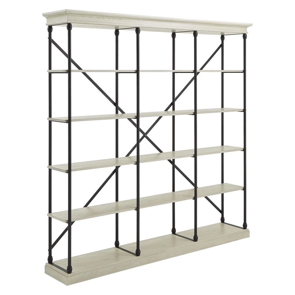 Ivory/Black 5 Shelf Bookcase H99533
